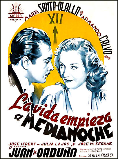 La vida empieza a medianoche (1944) постер